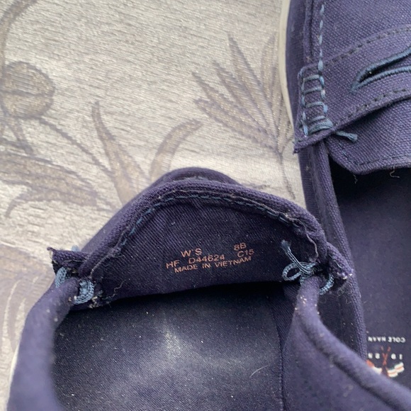 Cole Haan navy canvas loafers - Picture 4 of 4